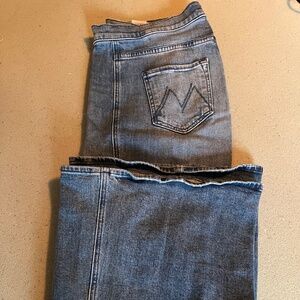 MOTHER denim 29 wide leg button front